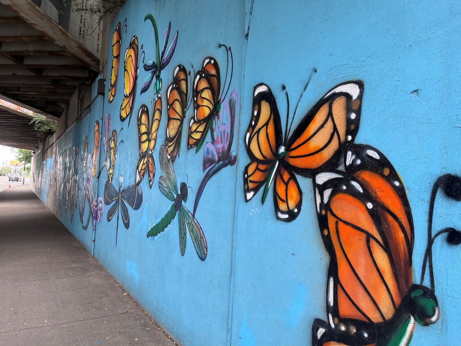 Suicide awareness and prevention mural along Keowee Street in Dayton. STAFF