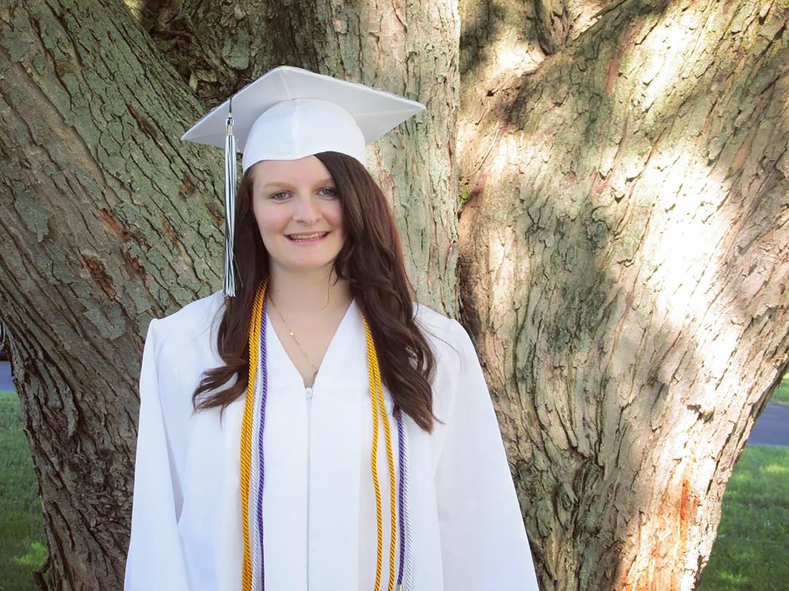 Elson at her high school graduation in Greenville in 2014.