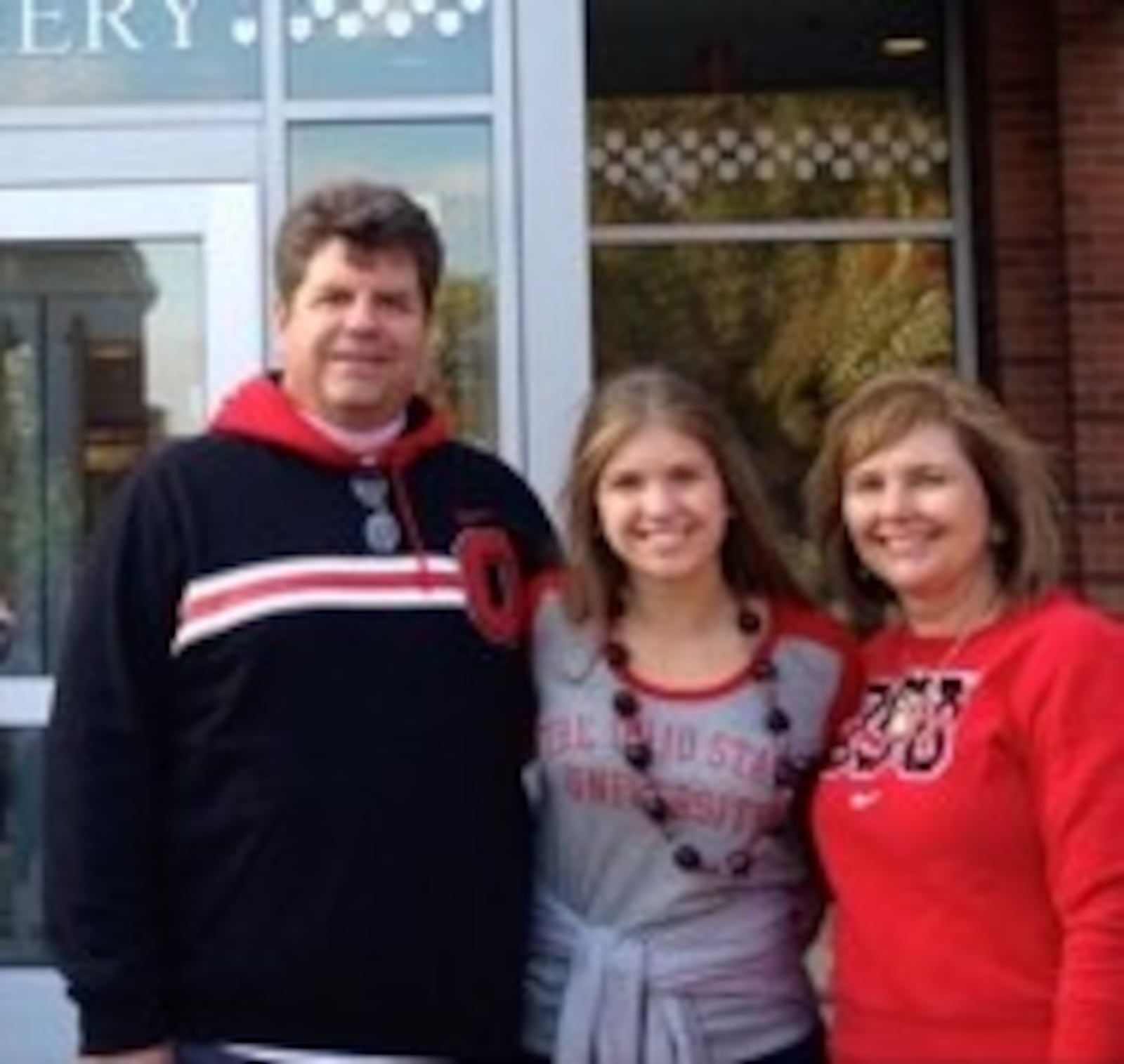 Jubie’s Creamery founder Julie Domicone (center) with her parents, Fred and Stacey Domicone. CONTRIBUTED