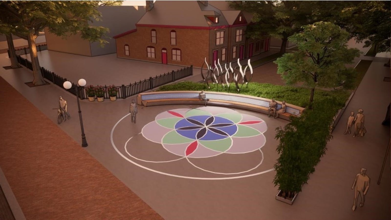 Artist's rendering of "The Seed of Life," chosen as the 8/4 Memorial for the Oregon District. CONTRIBUTED