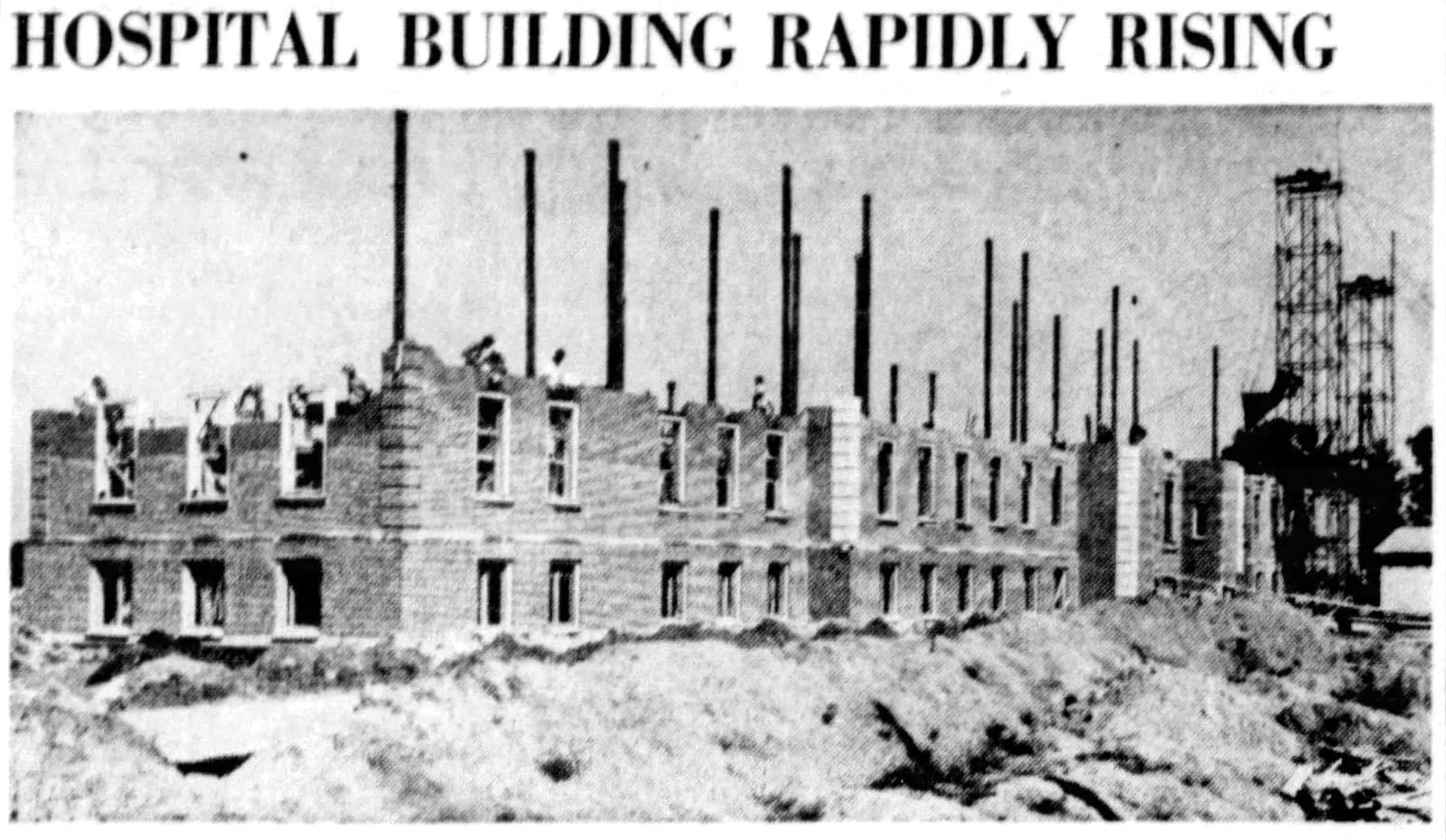 Sept. 10, 1939: Dayton State Hospital building rapidly rising. DAYTON DAILY NEWS ARCHIVES