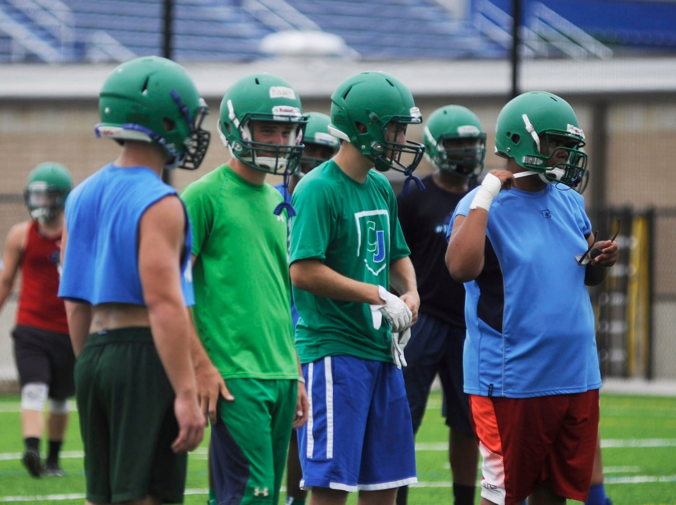 CJ football practice