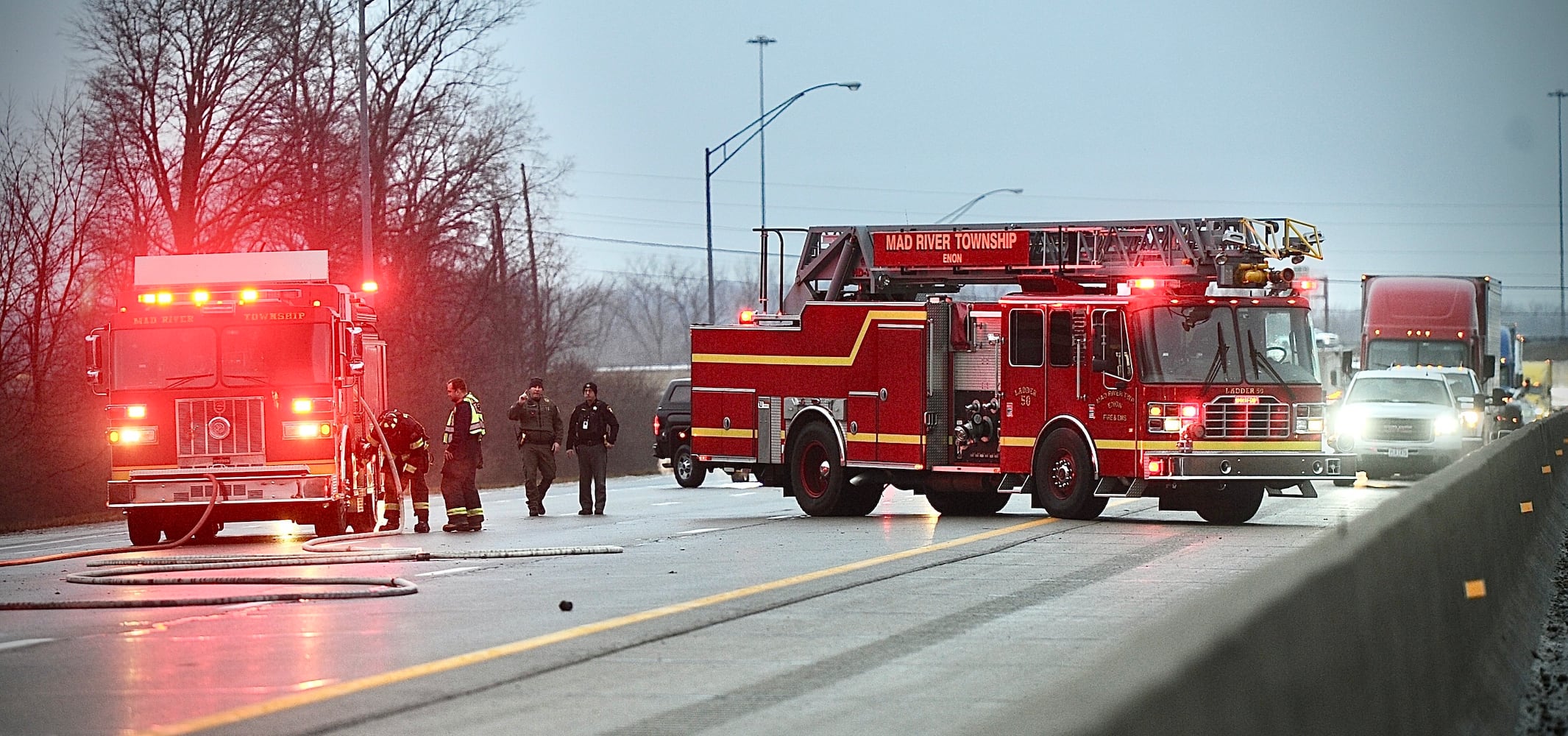 Clark semi fire