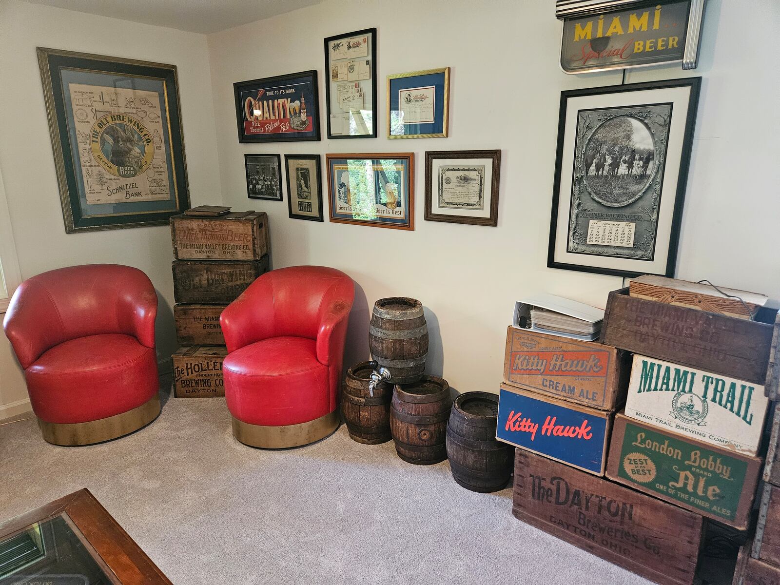 Among the home's many charms is a Dayton brewery history room. JESSICA GRAUE / CONTRIBUTED