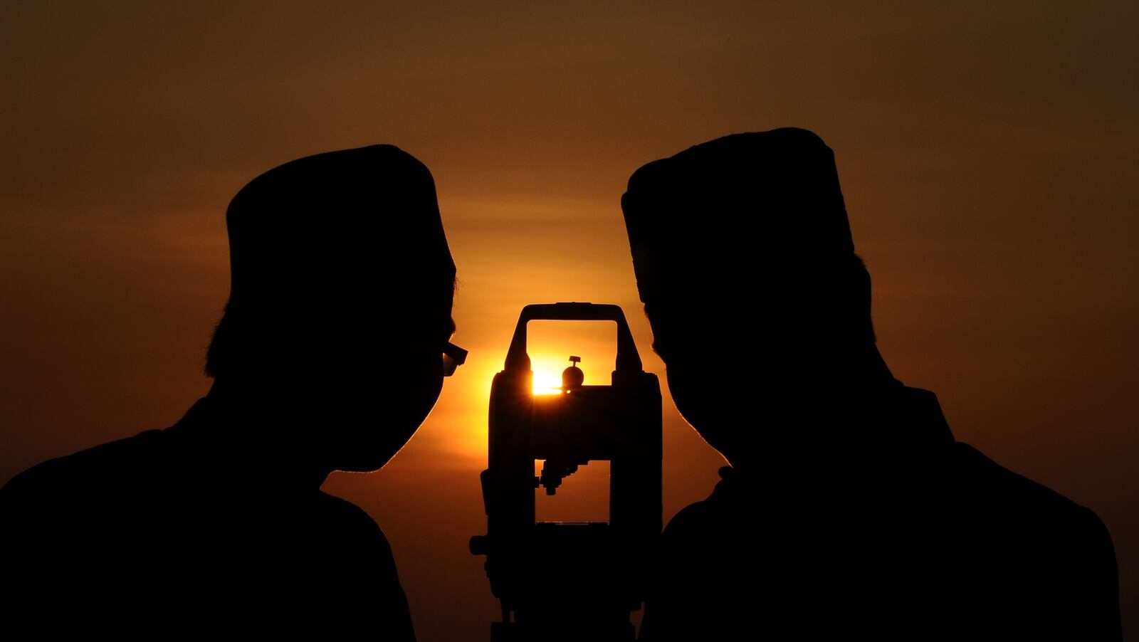 Indonesian Muslims hold a Rukyatul Hilal to see the new crescent moon that determines the end of Ramadan.