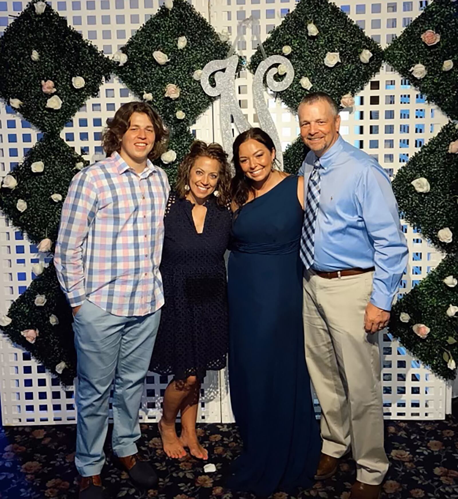 Now that both children are grown and in college, Robbins has begun to focus more on cookies and building her business. L-R Son Nicholas (now 21), Robbins, daughter Lauren (23) and husband John Robbins taken earliler this year.