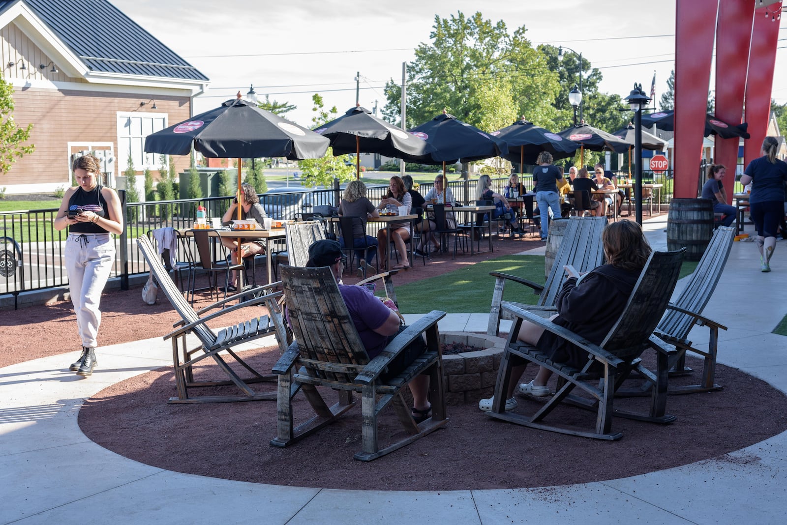 The Warped Wing Barrel Room & Smokery in Springboro celebrated its first anniversary on Sunday, September 26, 2021. TOM GILLIAM / CONTRIBUTING PHOTOGRAPHER