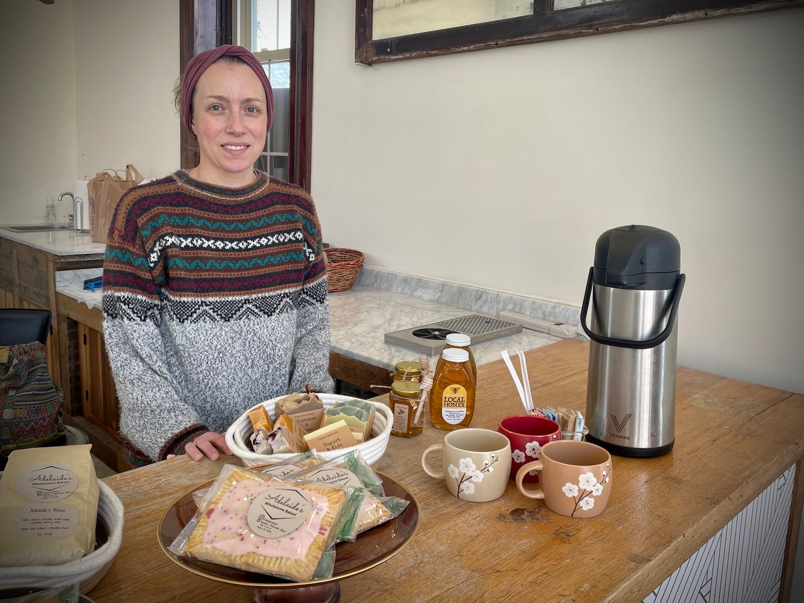 After operating as a cottage bakery in Miamisburg for about two years, Adelaide’s Wholesome Baked is opening a bakery in Dayton’s St. Anne’s Hill Historic District. Pictured is owner Catherine Tews. NATALIE JONES/STAFF