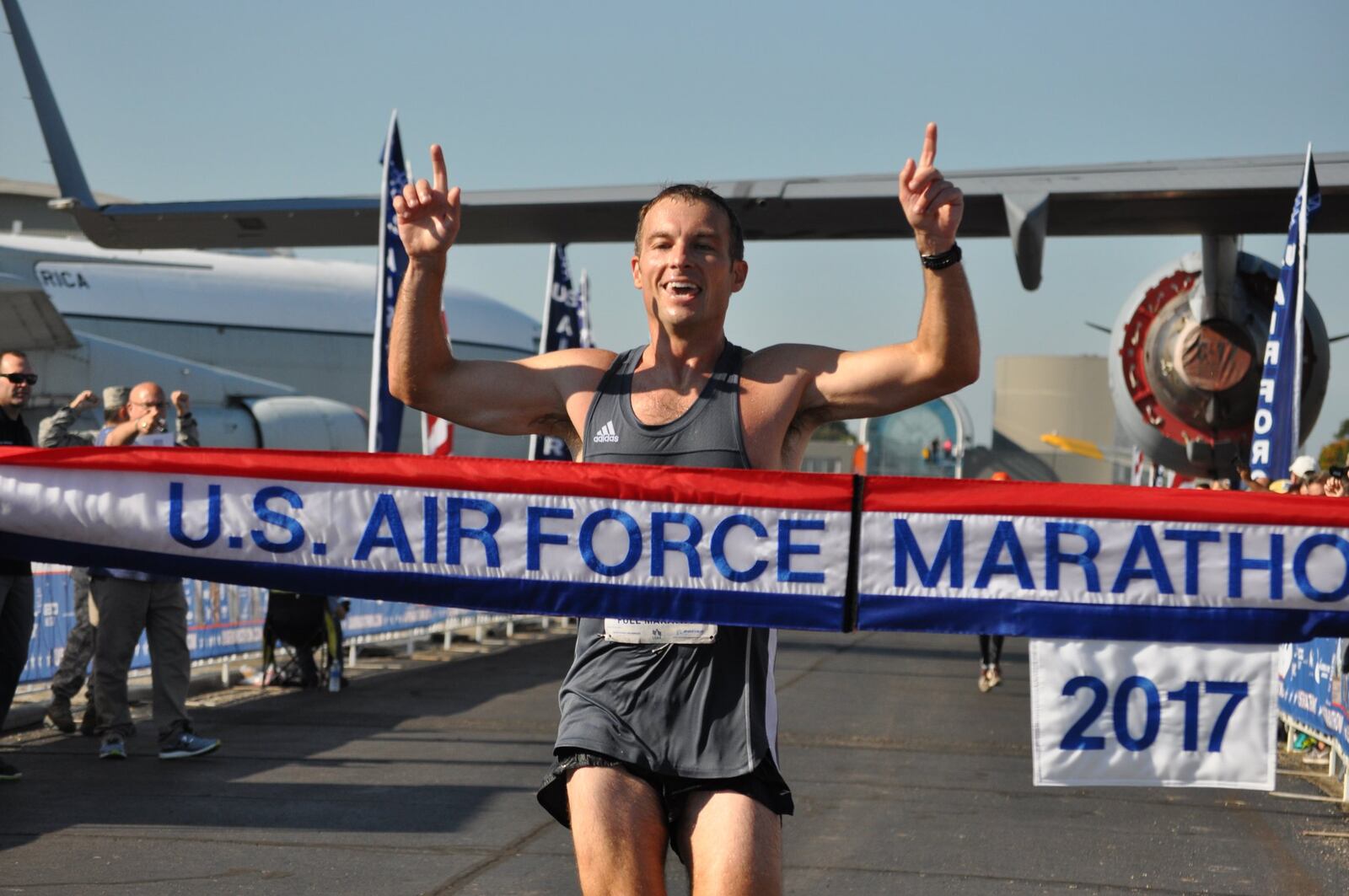 Brian Kelly, a major in the Air Force based out of California, won the U.S. Air Force Marathon with a time of 2 hours and 40 minutes. NICK DUDUKOVICH / CONTRIBUTED