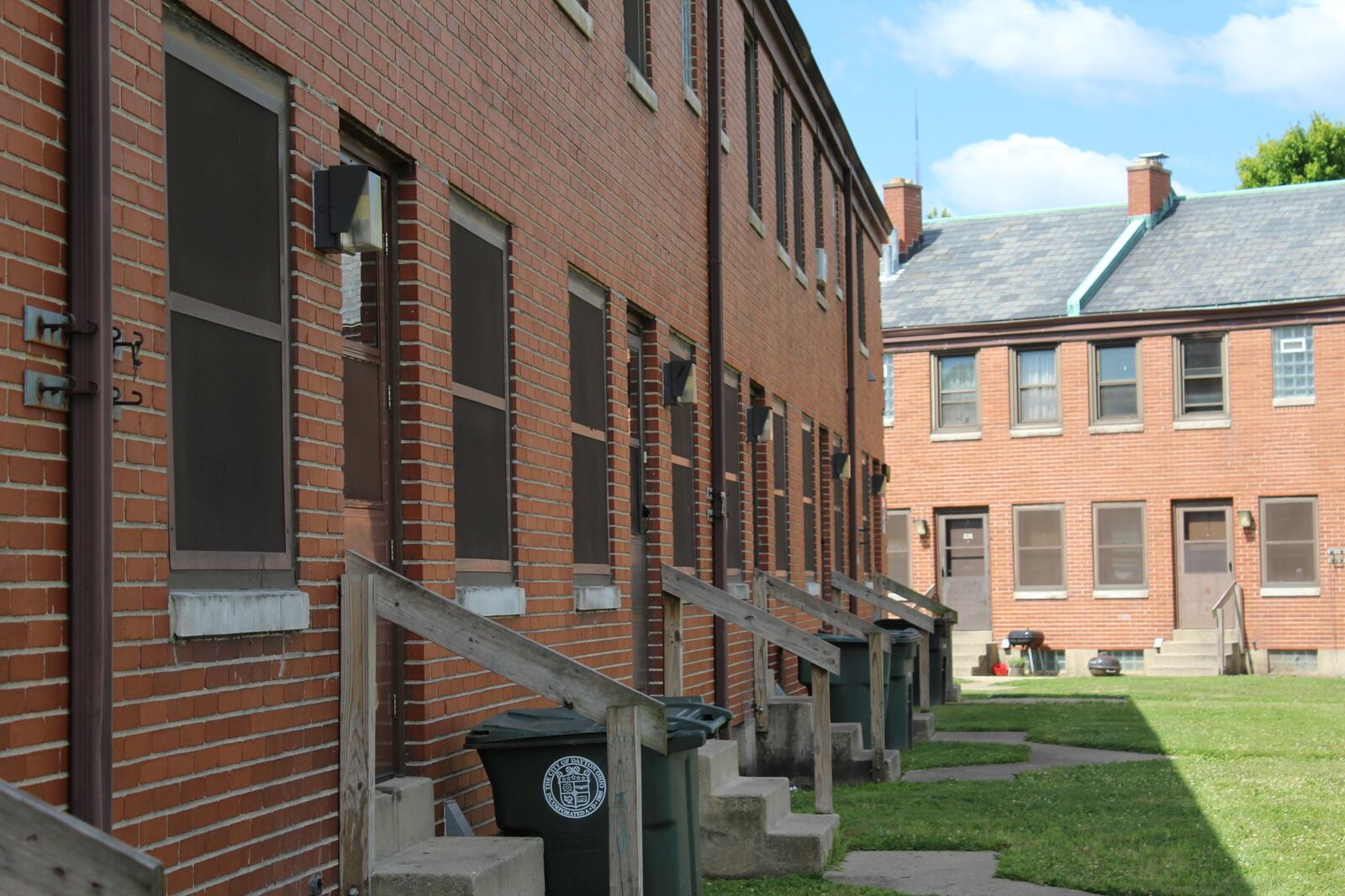 Built in 1942, DeSoto Bass is the largest remaining public housing project in the Dayton area. Officials plan to explore ways to improve and de-concentrate public housing. CORNELIUS FROLIK / STAFF