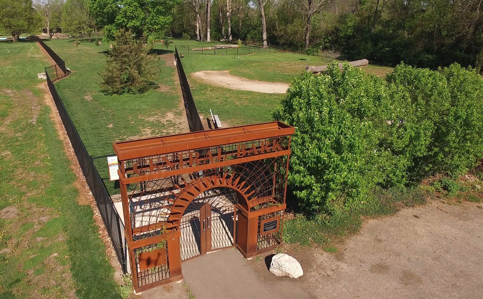 The Central Bark dog park is now part of the former Snyder Park Golf Course.  Three years after the course closed, the National Trail Parks and Recreation District has transformed some of the former course.    TY GREENLEES / STAFF