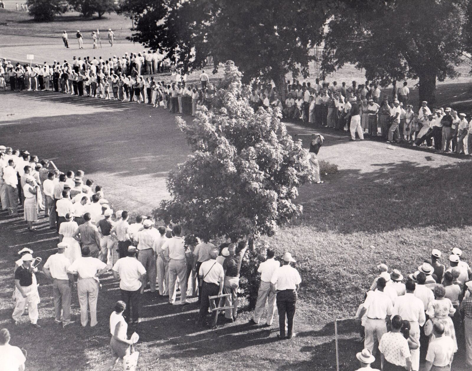 A large crowd gathers to watch golfers Sam Snead and John Thoren play during the 1957 PGA Championship held at Miami Valley Golf Club in Dayton. DAYTON DAILY NEWS ARCHIVE