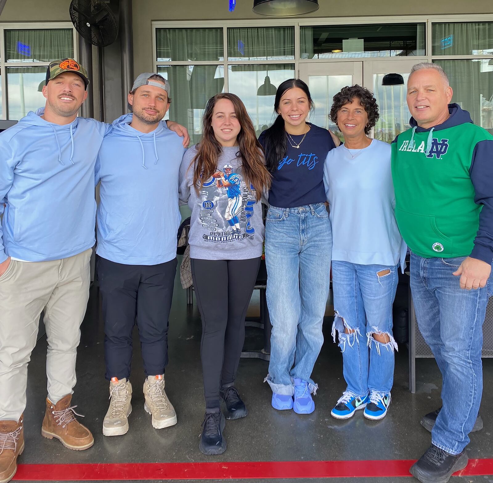 the Raiff family earlier this year: L-R Patrick, Michael, Samantha, Mia, Raiff and husband MIke