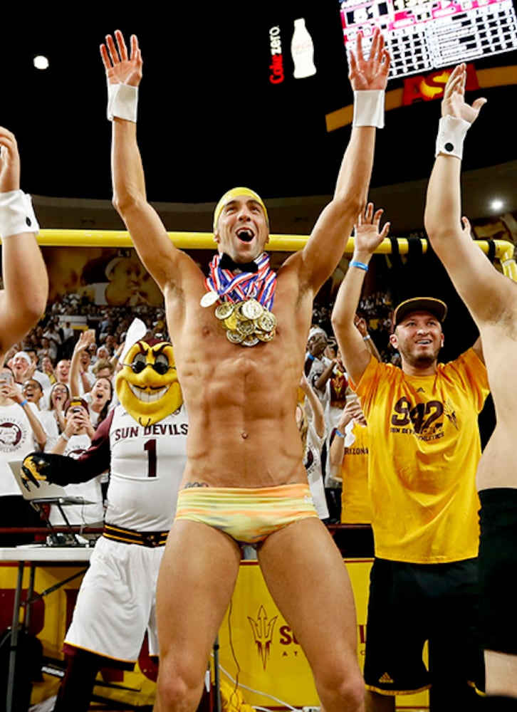 Olympic swimmer cheers on Arizona State