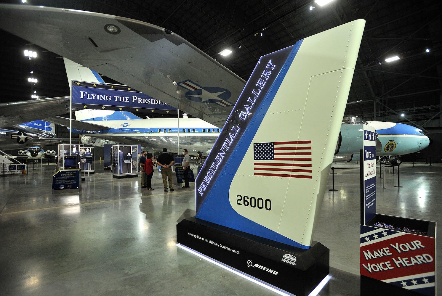 Memorabilia from Air Force One at the National Museum of the US Air Force