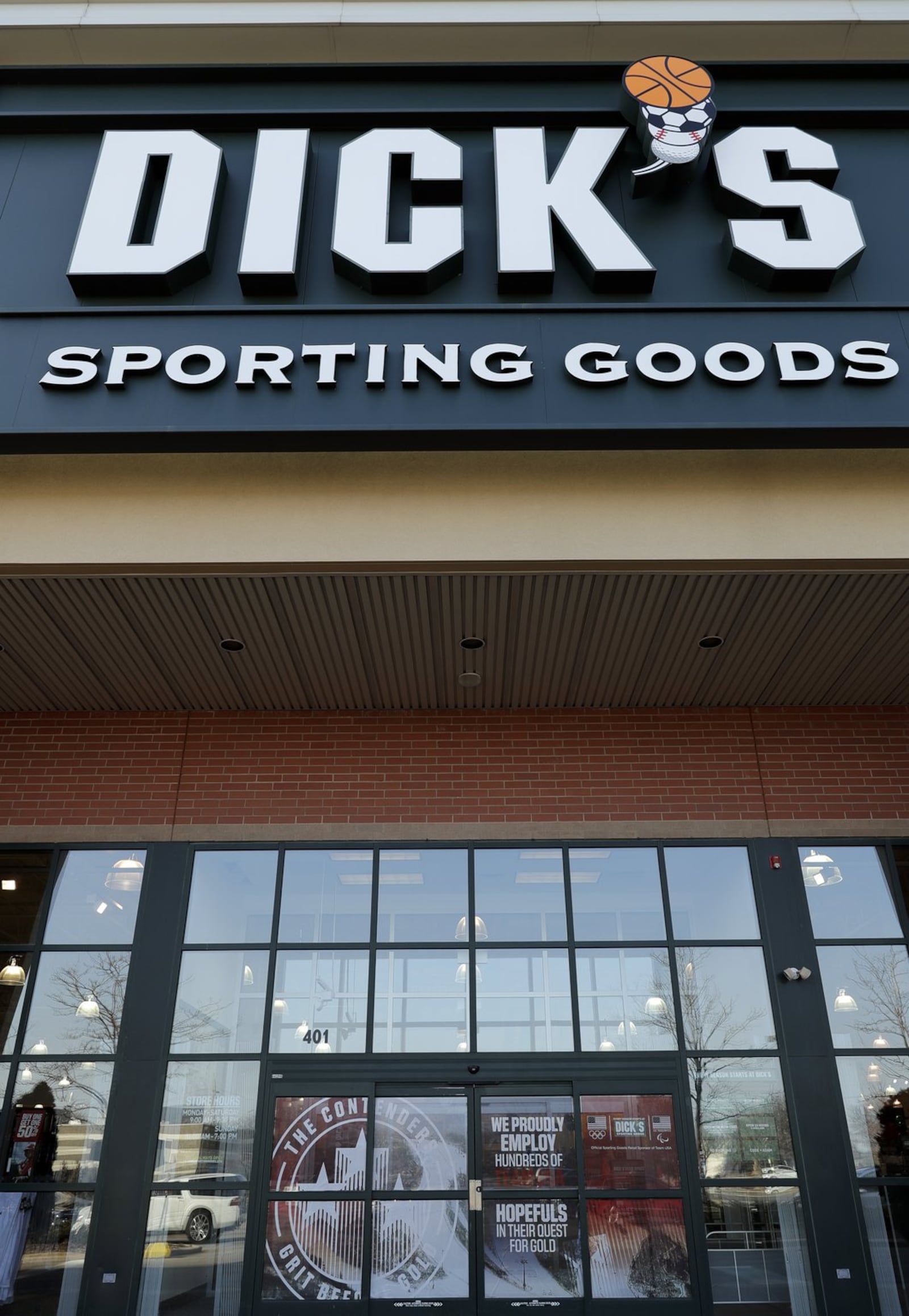 A Dick’s Sporting Goods store is seen in Arlington Heights, Ill., Wednesday, Feb. 28, 2018. Dick’s Sporting Goods announced Wednesday that it will immediately end sales of assault-style rifles and high capacity magazines at all of its stores and ban the sale of all guns to anyone under 21. Dick’s had cut off sales of assault-style weapons at Dick’s stores following the Sandy Hook school shooting. But Dick’s owns dozens of its Field & Stream stores, where there has been no such ban in place. (AP Photo/Nam Y. Huh)