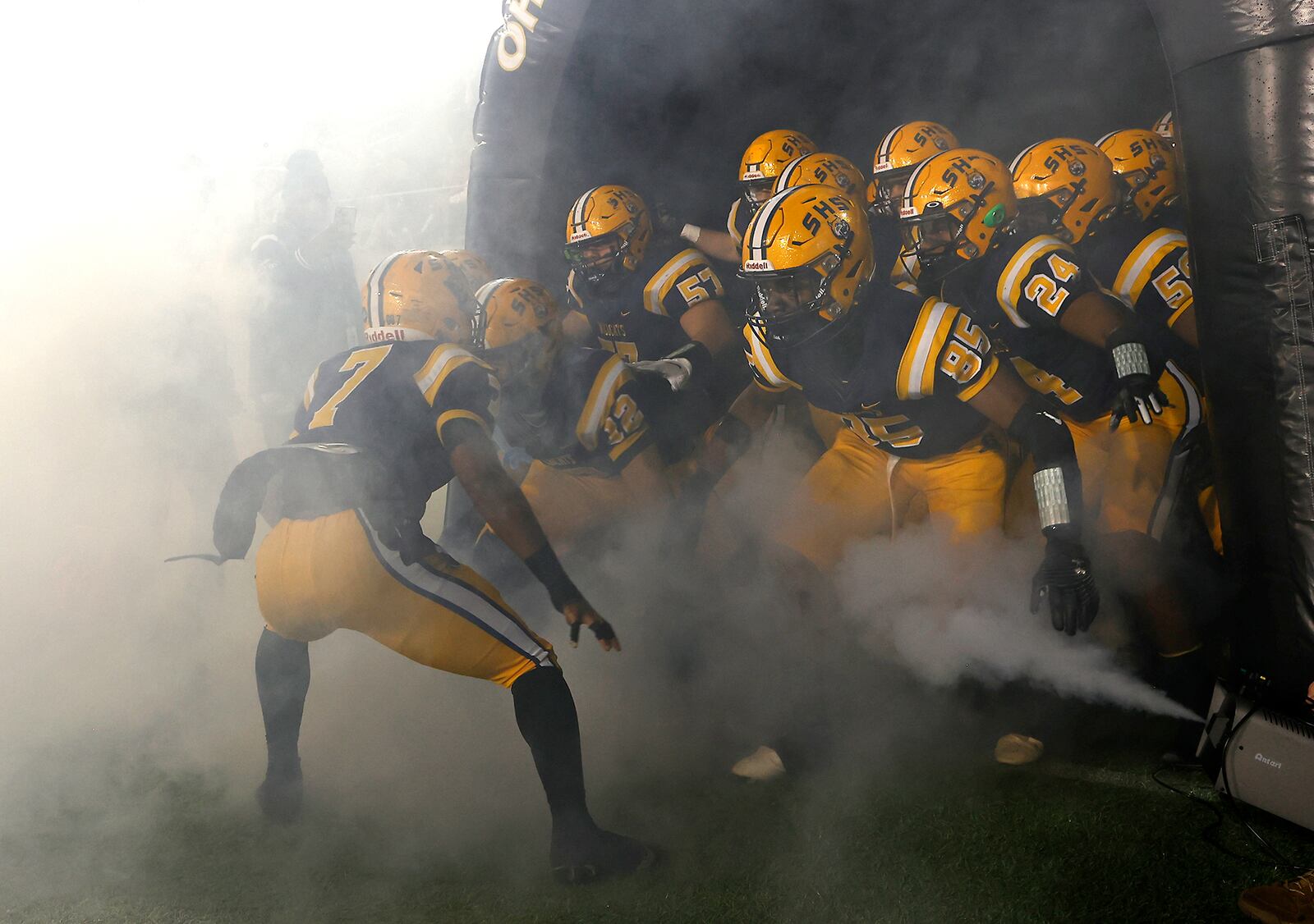 The Springfield Wildcats take the field Friday, Dec. 1, 2023. BILL LACKEY/STAFF