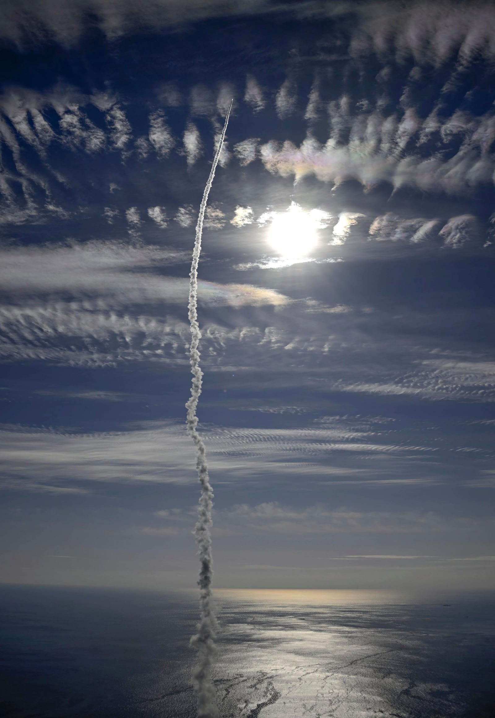 Space One's Kairos No. 2 rocket, carrying satellites, is launched from Space Port Kii in Kushimoto town, western Japan Wednesday, Dec. 18, 2024. (Kyodo News via AP)