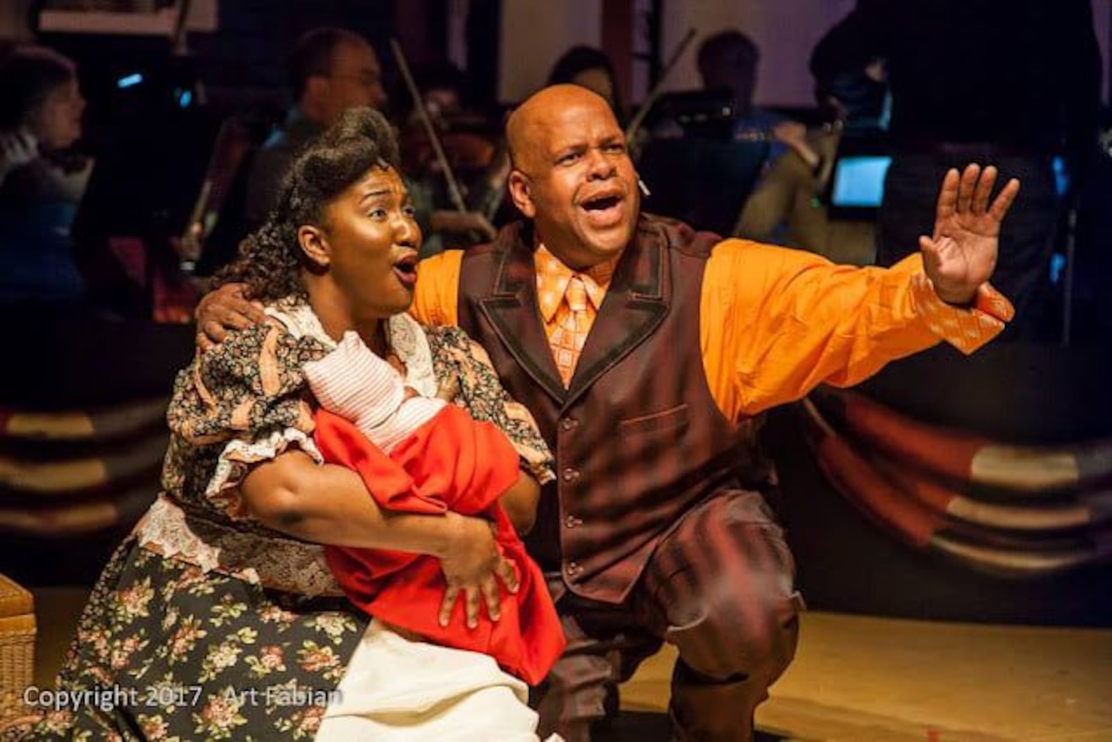 William "Kip" Moore (Coalhouse Walker Jr.) with Tia Seay (Sarah) in Dayton Playhouse's 2017 production of "Ragtime." PHOTO BY ART FABIAN