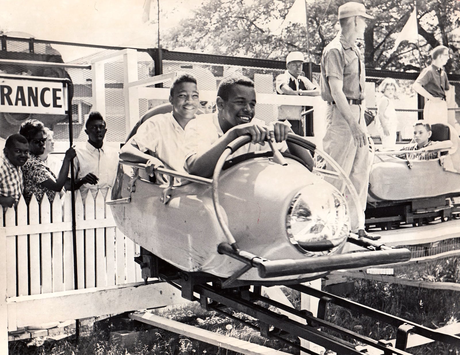 The "Wild Mouse" ride was a popular stop at Lakeside Amusement Park in Dayton. This 1964 photograph was taken on a day the park was the site of a picnic hosted by the Dayton Bicycle Club for children from Shawen Acres and St. Joseph's orphanage. DAYTON DAILY NEWS ARCHIVE