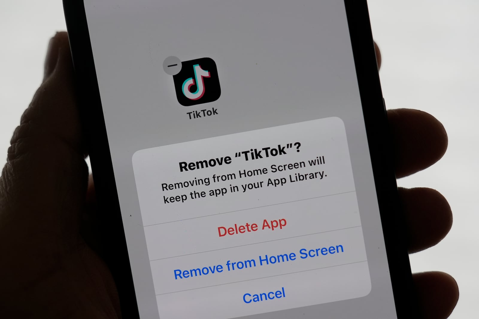 A TikTok app is shown on a phone in San Francisco, Friday, Jan. 17, 2025. (AP Photo/Jeff Chiu)