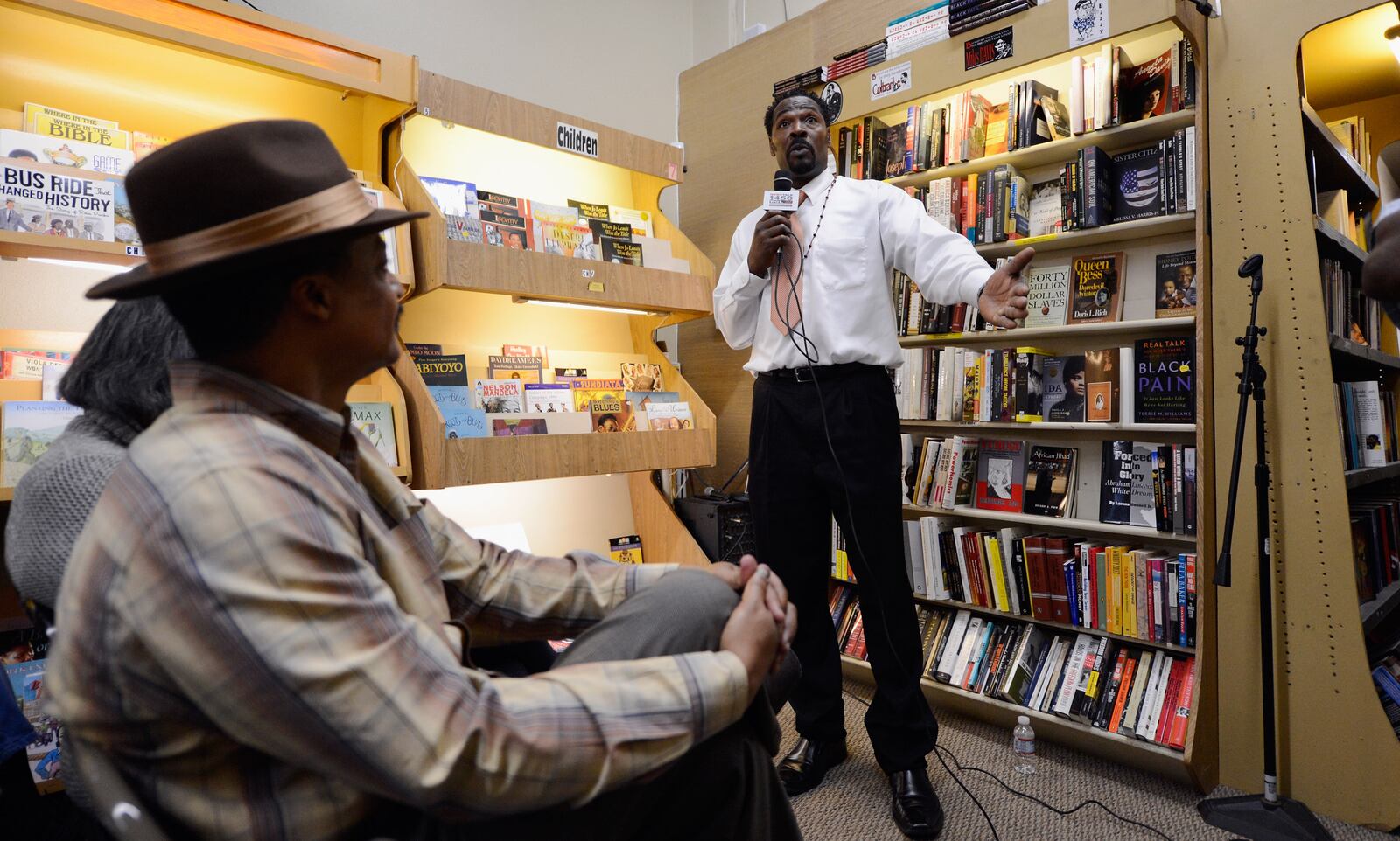 LOS ANGELES, CA - APRIL 30:  Rodney King speaks during a book signing event for his new book, "The Riot Within: My Journey From Rebellion to Redemption," at EsoWon booksstore on April 30, 2012 in Los Angeles, California. King is best known as the victim of a brutal police beating that took place in Los Angeles. It’s been 20 years since the Rodney King verdict that sparked infamous L.A. Riots.  (Photo by Kevork Djansezian/Getty Images)