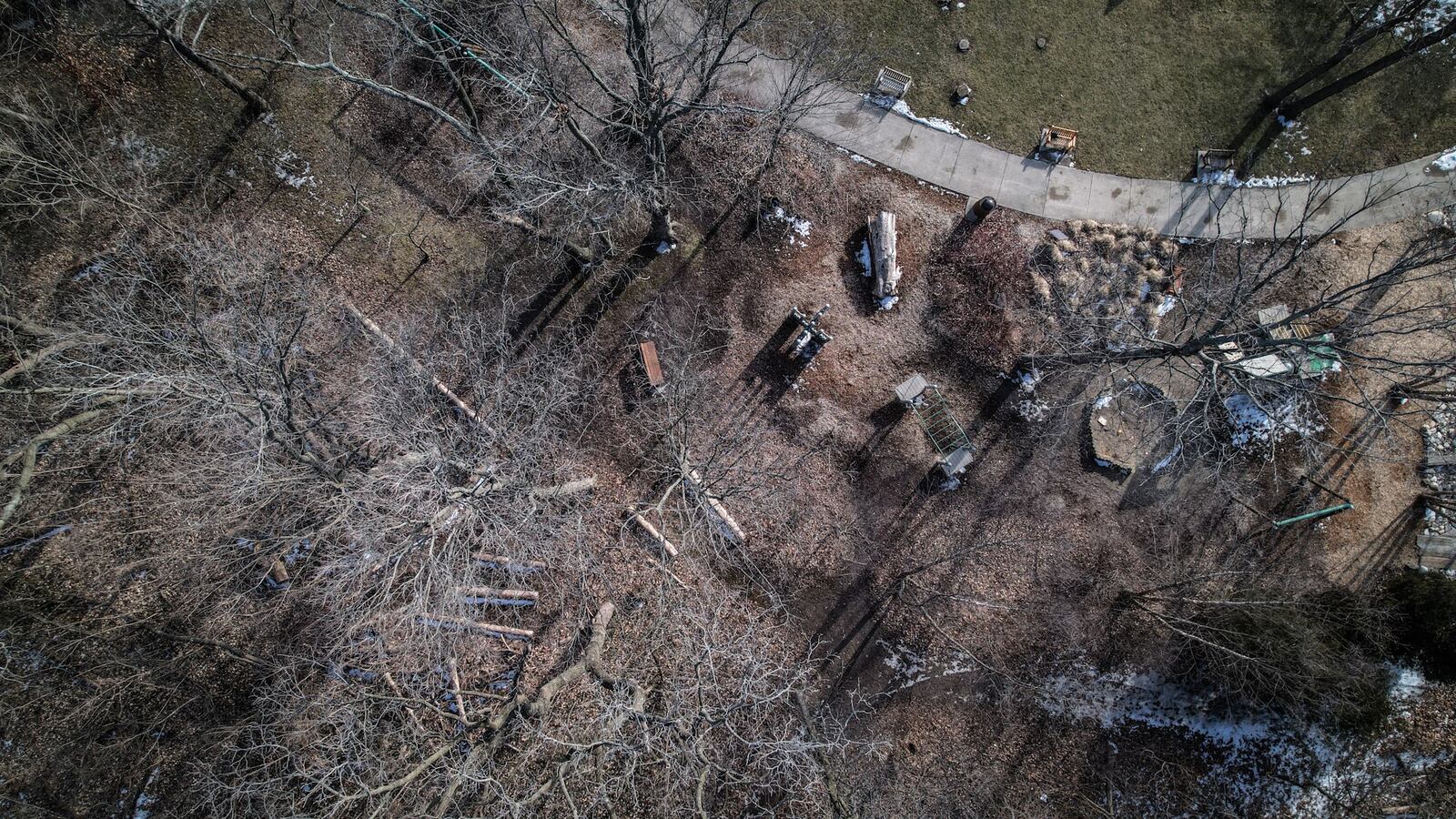 Upgrades have been made to the Hills & Dales MetroPark play areas like the Park's White Oak Camp which offers traditional play and a nature play area a tree covered hill. JIM NOELKER/STAFF