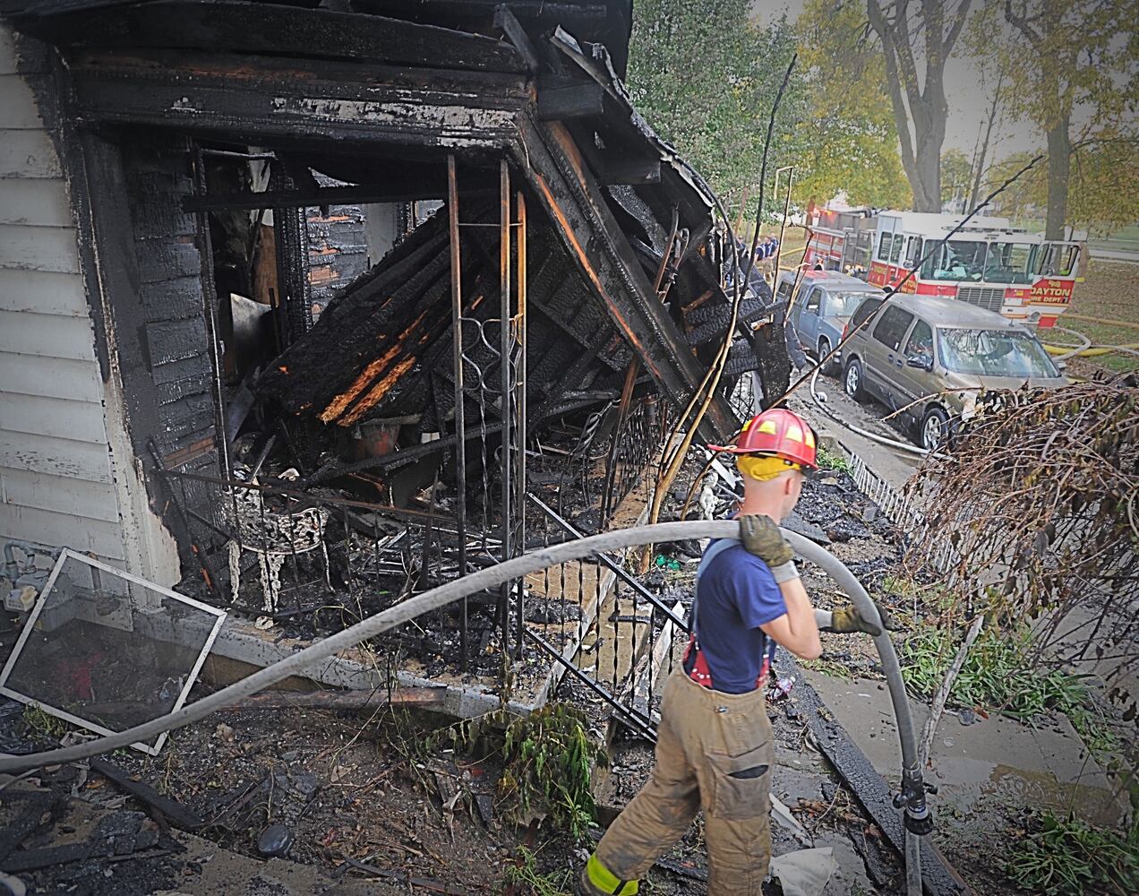 PHOTOS: Fire destroys Dayton home