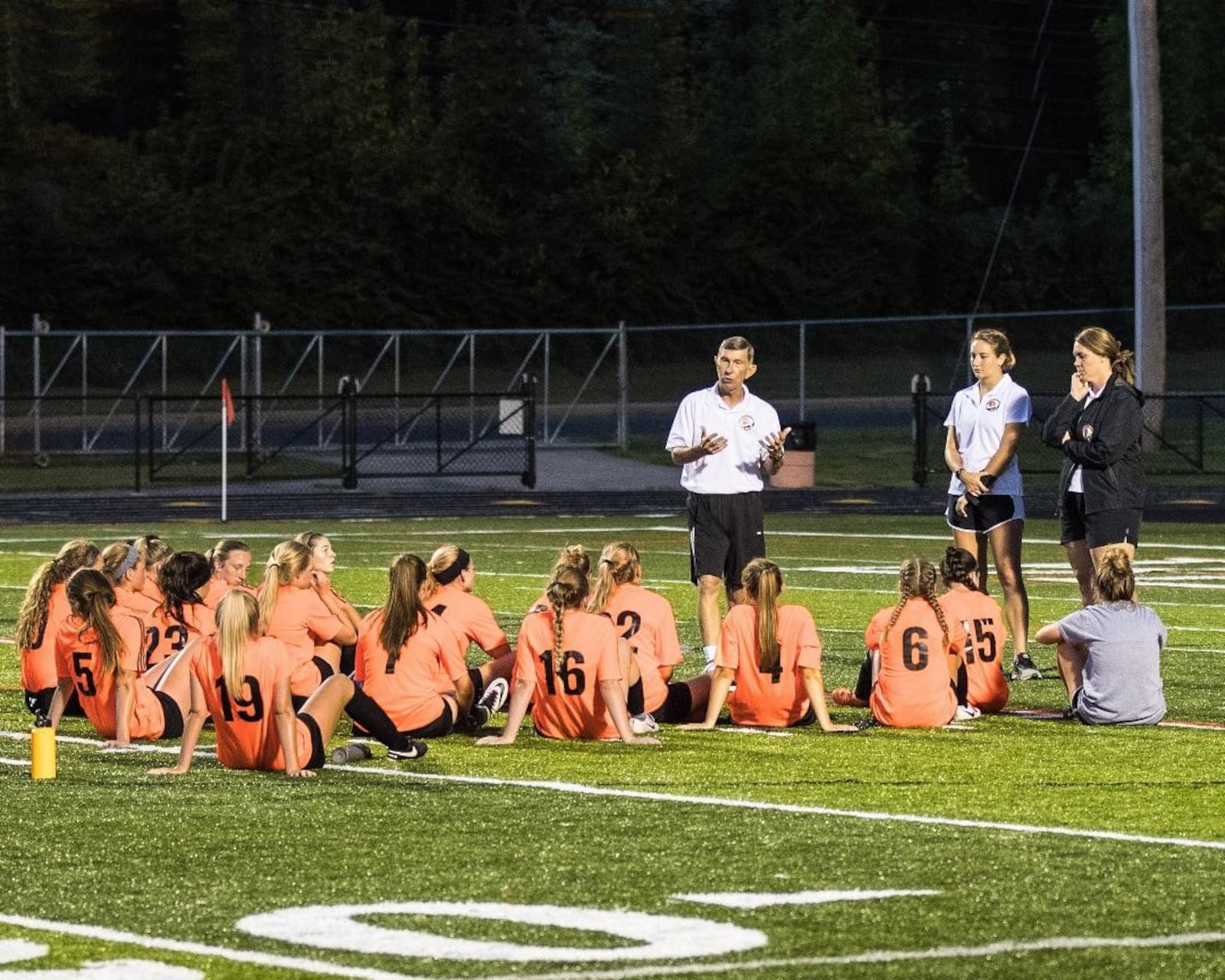 Steve Popp coaching his 2018 Beavercreek girls soccer team, which won the state tournament with a perfect 24-0 record. This season he did something even more remarkable. He had a heart transplant in January and still can back and led the Beavers to 17-4 record and the regional semifinals. He was named co-GWOC Coach of the Year. CONTRIBUTED