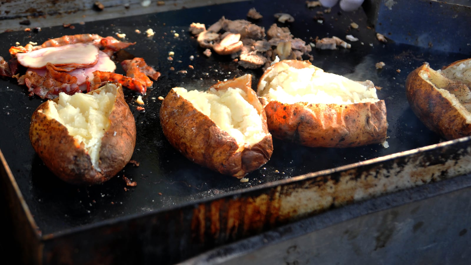 Loaded potatoes, baked potatoes mashed potatoes, french fries and the ever-popular string fries are featured foods during the annual Spring Valley Potato Festival. DAVID A. MOODIE/CONTRIBUTING PHOTOGRAPHER