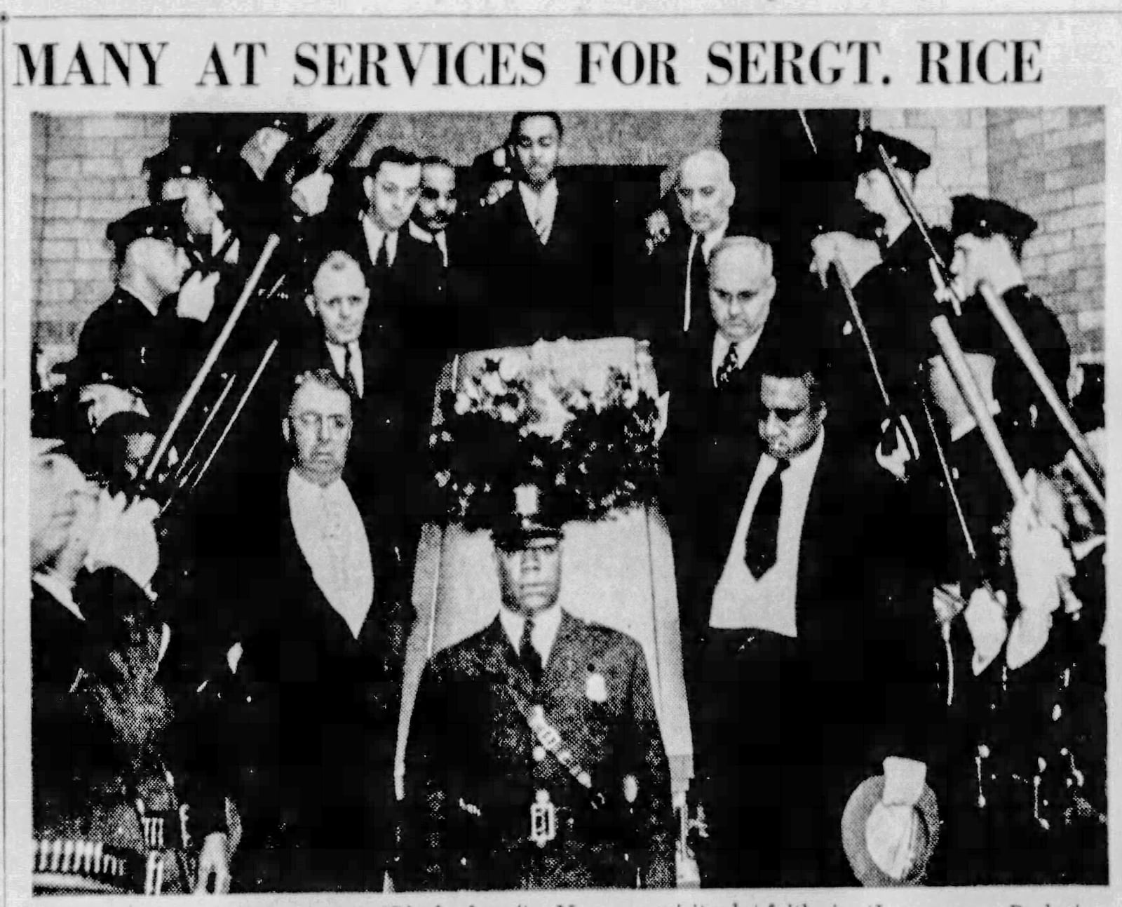 Oct. 8, 1939: Many at services for Det. Sgt. Lucius Rice. DAYTON DAILY NEWS ARCHIVES