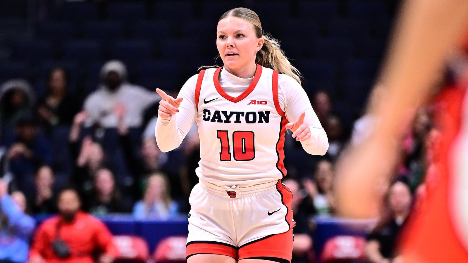 Dayton's Ivy Wolf scored 26 points in Wednesday's 67-64 win over UMass at UD Arena. Erik Schelkun/UD Athletics photo