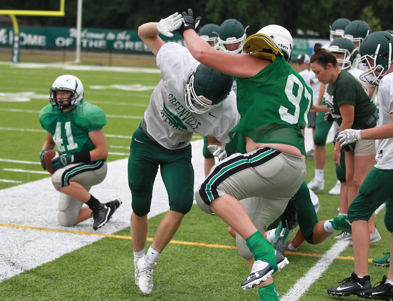 PHOTOS: Celina at Greenville, preseason football scrimmage