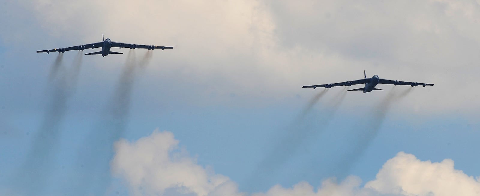 The National Museum of the United States Air Force hosted  a B-52 Fly-Over, Friday Aug. 19, 2022. MARSHALL GORBY\STAFF