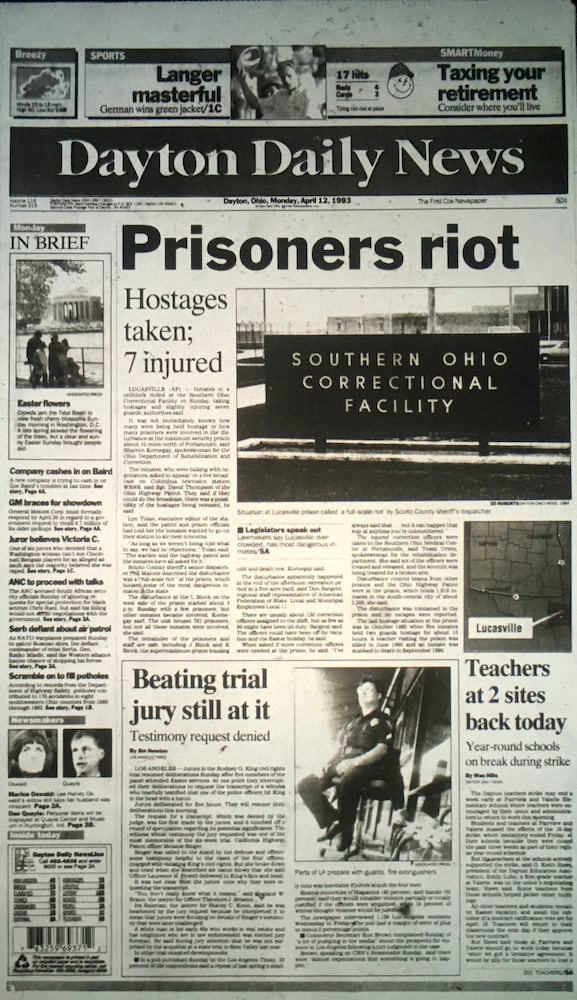 Lucasville prison riot: front pages tell the story