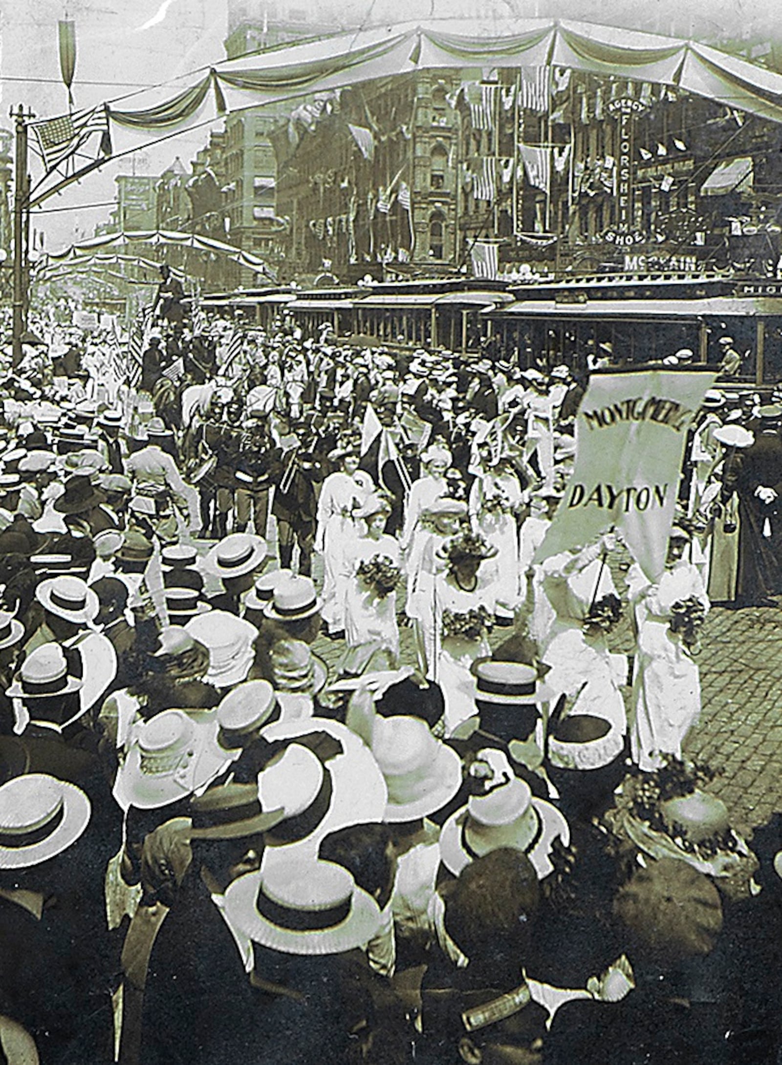 Dayton suffragists prepared for suffrage parade in Columbus. CONTRIBUTED