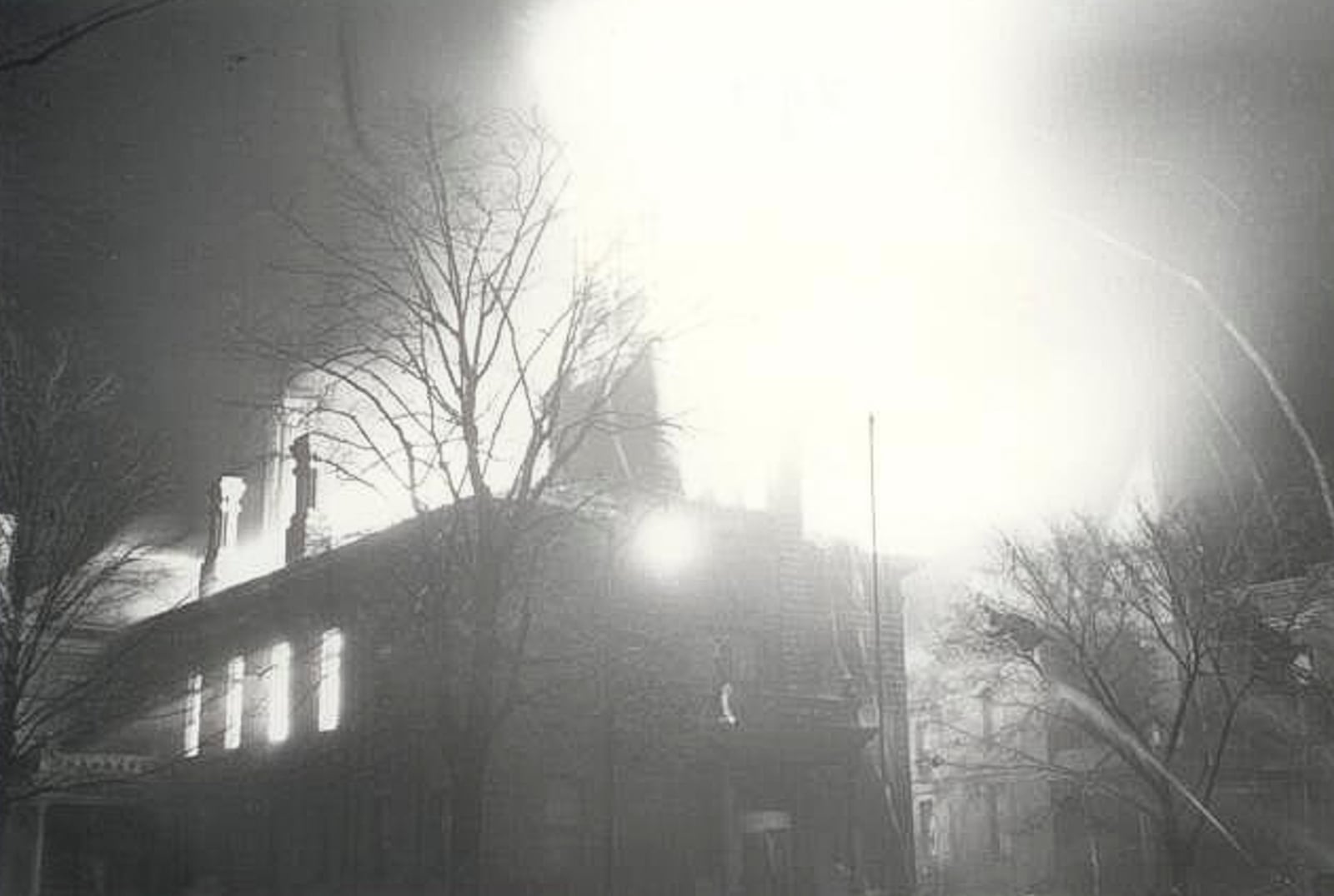 Fire destroyed the Champaign County Courthouse in Urbana on Jan. 20, 1948. It took more than a decade to build a replacement. PHOTO COURTESY CHAMPAIGN COUNTY HISTORICAL SOCIETY