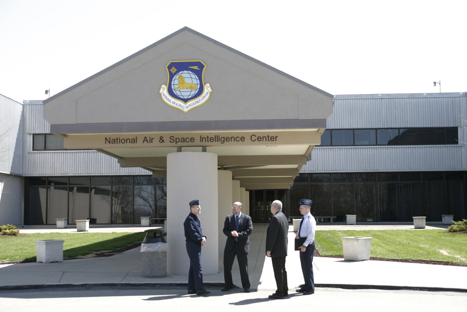 Main entrance to the National Air and Space Intelligence Center at Wright-Patterson Air Force Base. FILE