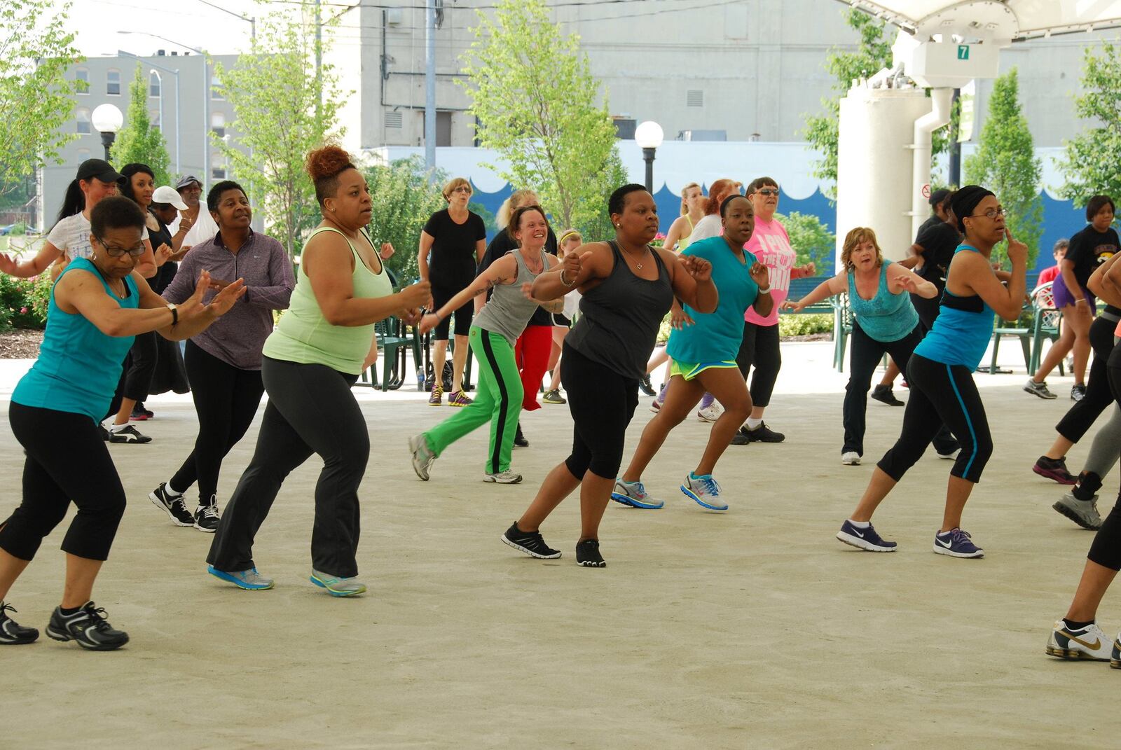 Fitness in the Park, at RiverScape MetroPark, offers a variety of free classes from May through August. CONTRIBUTED