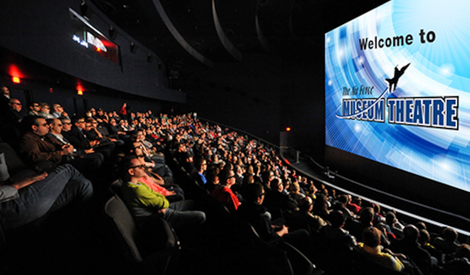 The Omnimax Theater at the Air Force Museum has the largest movie screen in southwest Ohio.