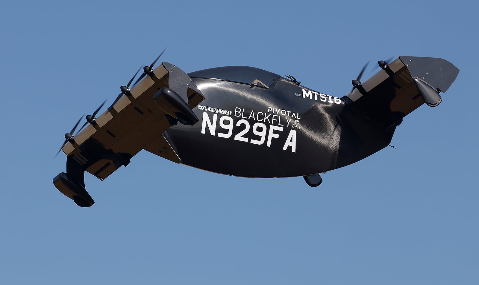 A crew from Sinclair operates a PIVOTAL Blackfly UAV as it takes off at Springfield Beckley Airport Monday, Sept. 9, 2024. BILL LACKEY/STAFF