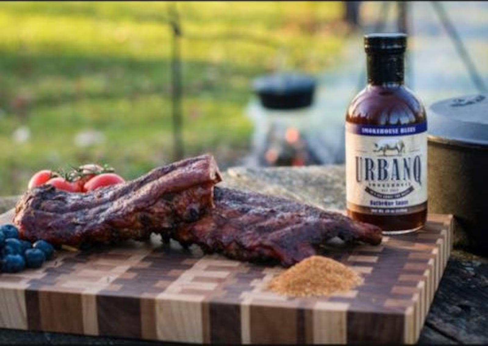 UrbanQ Smokehouse co-founded by local restaurant chef Chris Cavender sells sauces and rubs online. Photo from UrbanQ Smokehouse Facebook page