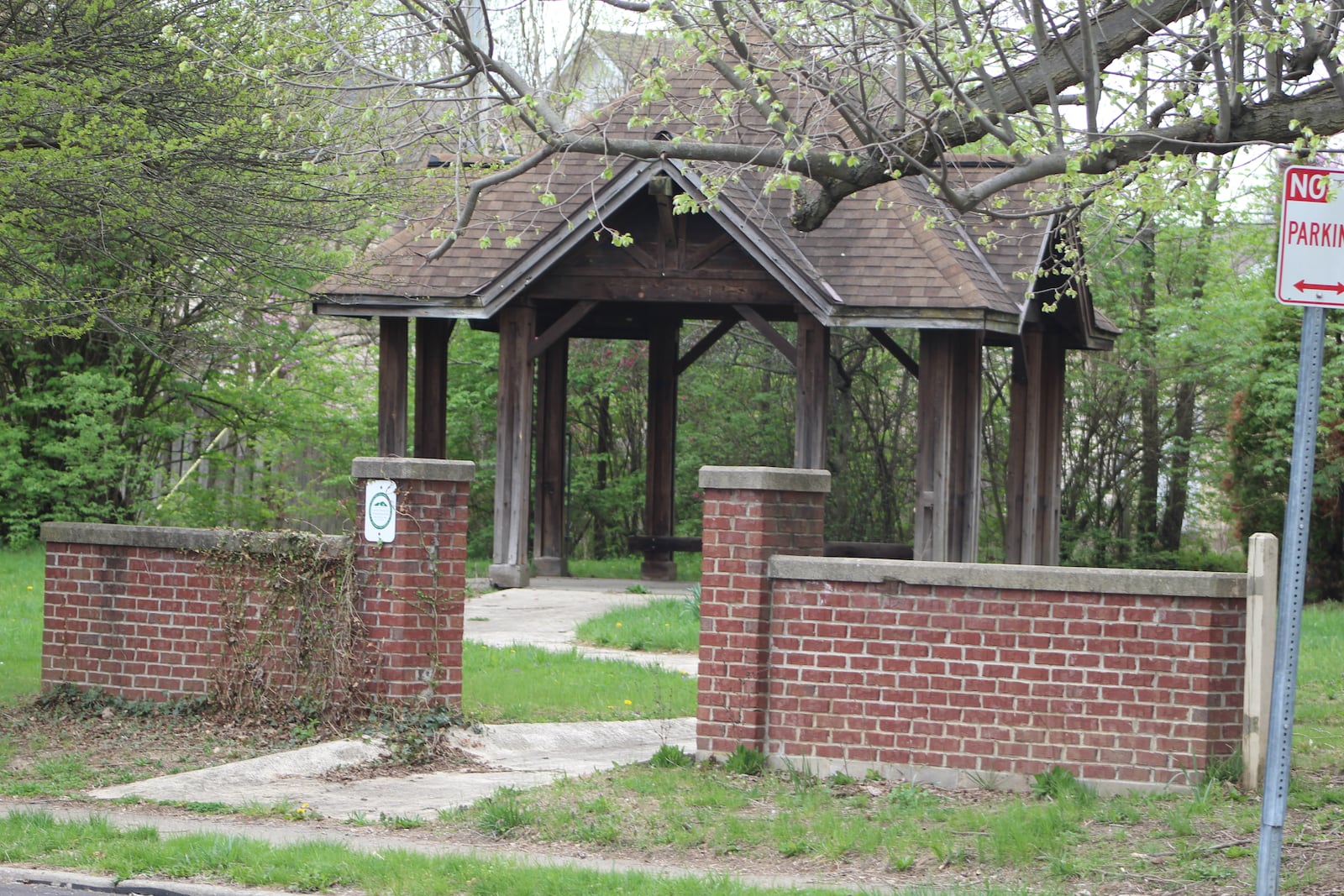 A rundown park at 300 Delaware Avenue in northwest Dayton. CORNELIUS FROLIK / STAFF