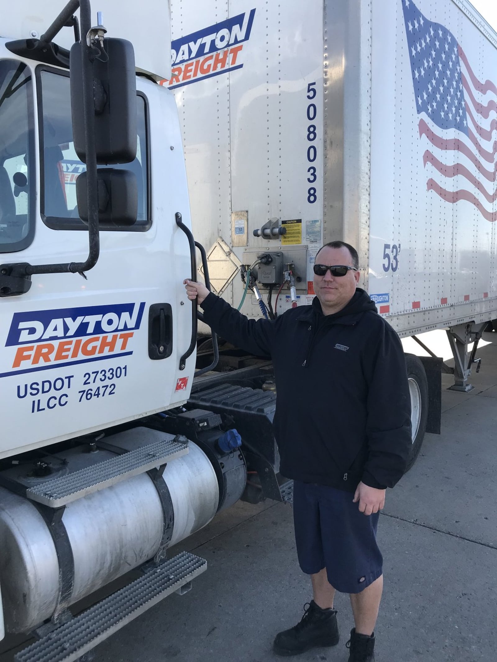 Tom Sample of Springfield is a truck driver at Dayton Freight