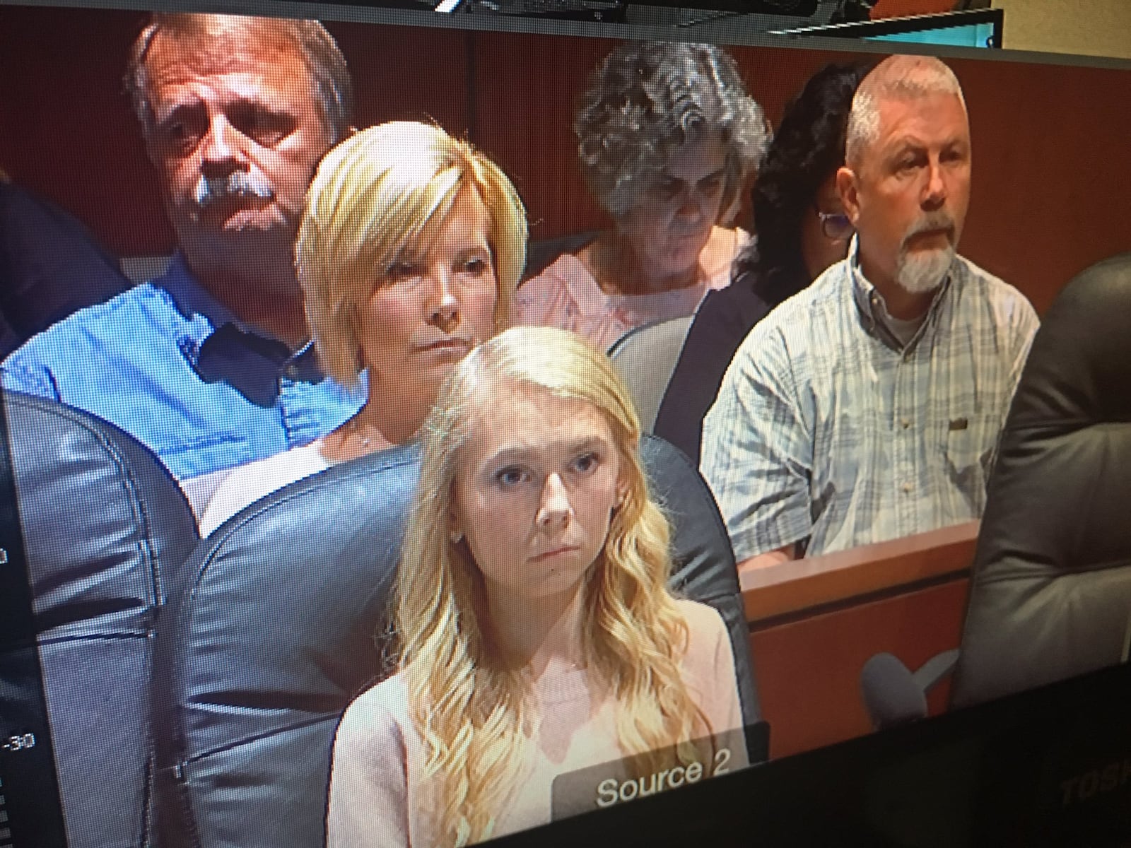 Brooke Richardson's mother, Kim, sits behind her as closing arguments happen in her murder trial on Thursday, Sept. 12, 2019. STAFF PHOTO