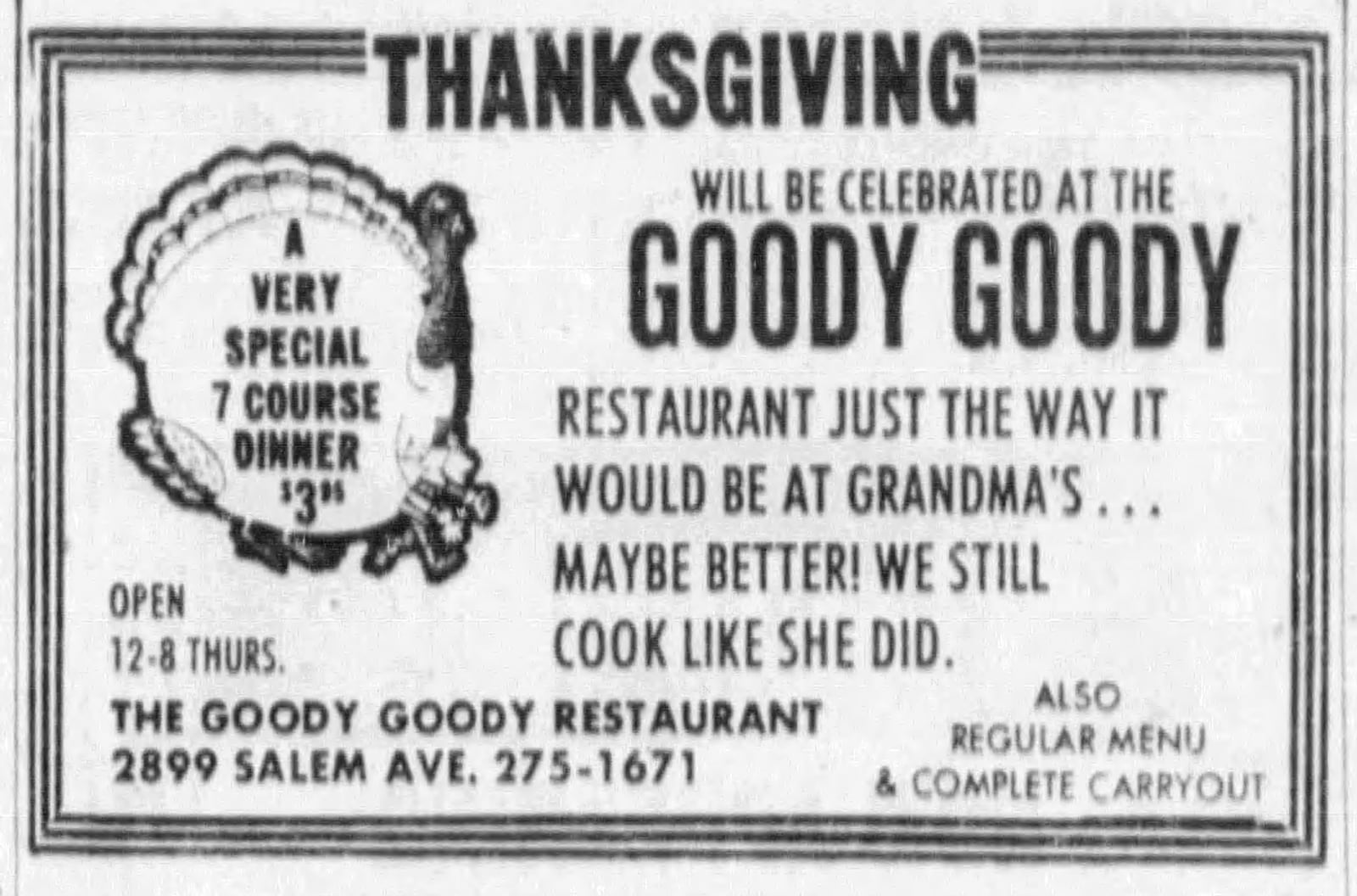 A Goody Goody restaurant advertisement from 1973. DAYTON DAILY NEWS ARCHIVES