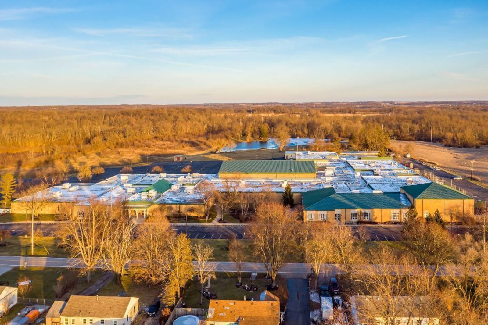 The former Greene County Career Center on Enon Road is up for auction on March 3. CONTRIBUTED