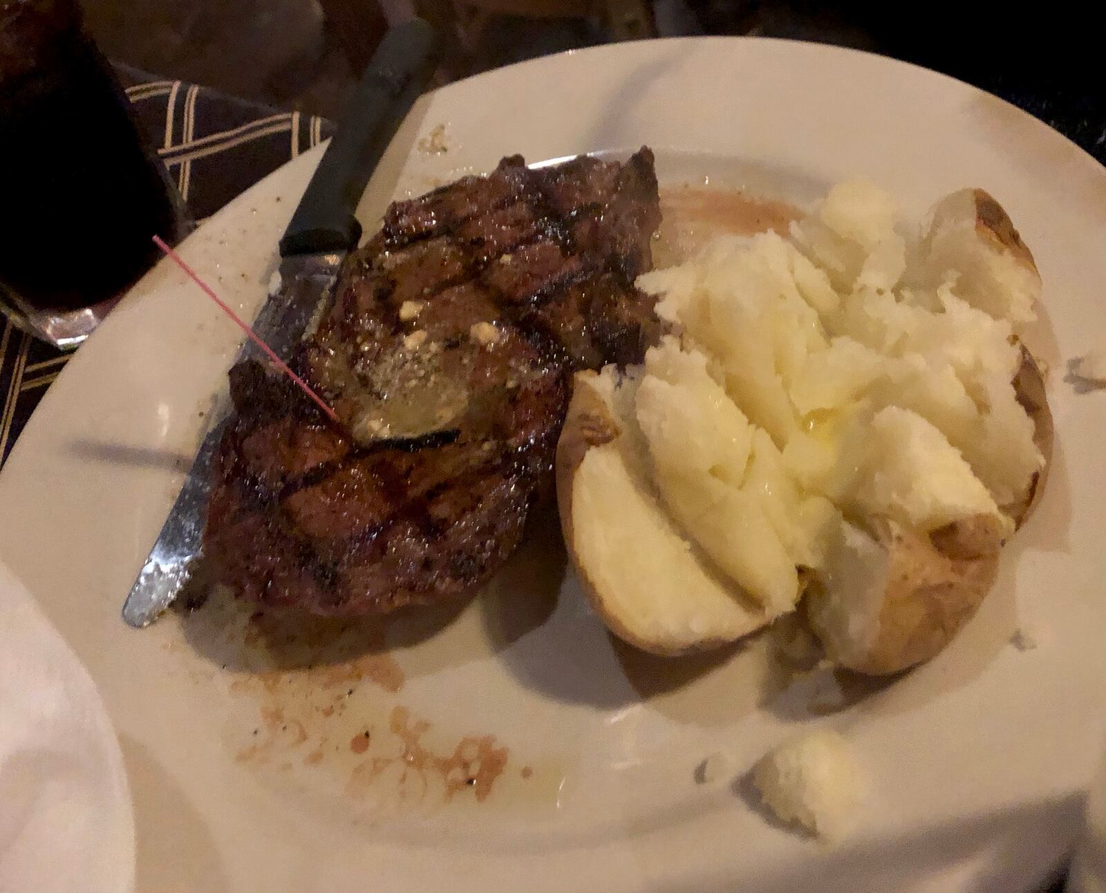 The Florentine Restaurant serves steaks, fish and chops.  Pictured: ribeye.