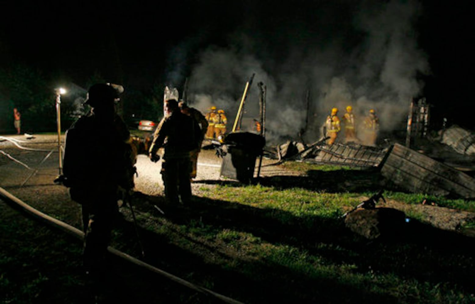 Fire destroys barn