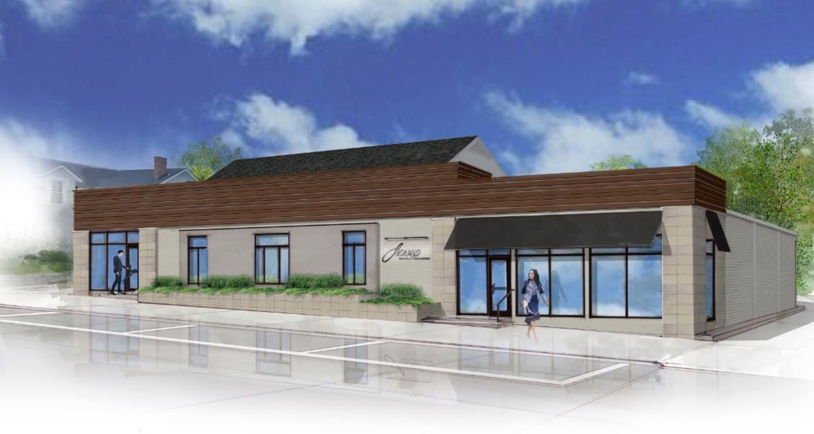 An artist's rendering of the planned expansion for jessup Wealth Management in Oakwood. Contributed